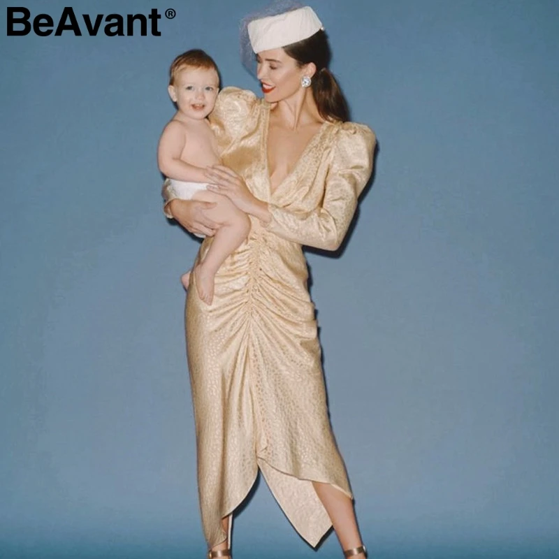 BeAvant сексуальное вечернее платье с v-образным вырезом и высокой талией женское