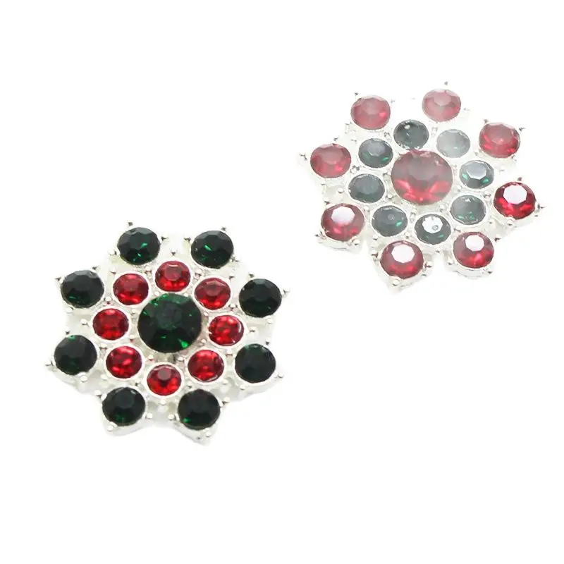 10 шт. 25 мм стразы пуговицы двухцветные смешанные и подходящие для одежды