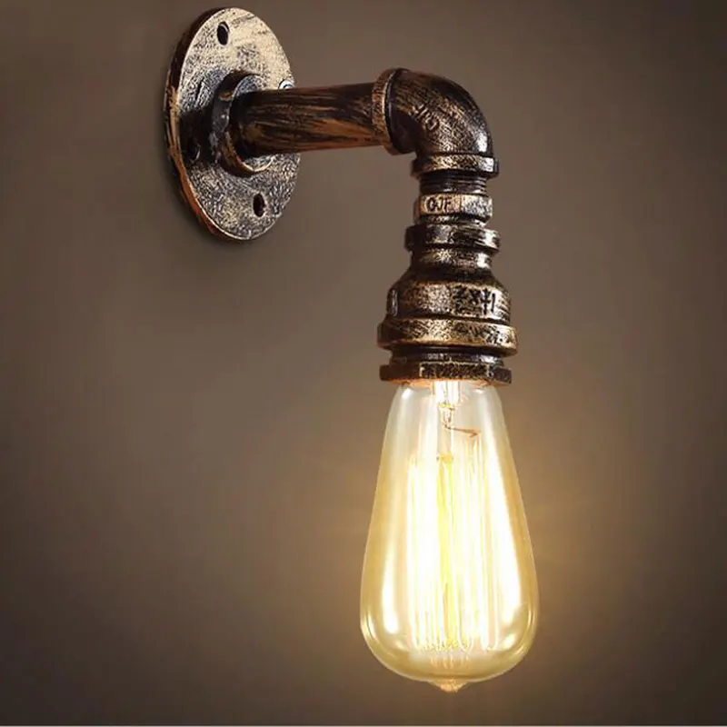 Паровая панк Лофт индустрия ветер Железный водопроводный Ретро Настенный