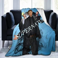 supernatural flannel blanket sofa bed living room american drama evil force plush blanket gift for adult boys and girls