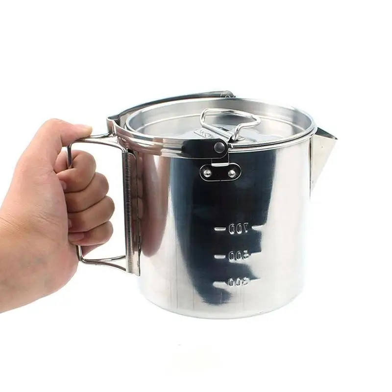 Походный стальной чайник л подвесной для пикника кемпинга портативный кофе