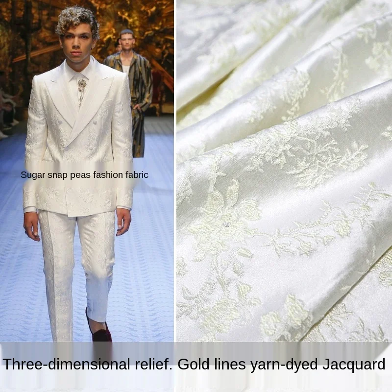 Трехмерный костюм с тиснением жаккардовая куртка из окрашенной пряжи Модная