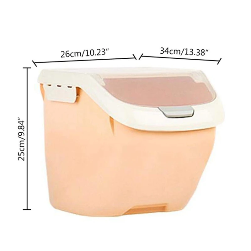

New Plastic Kitchen Food Storage Box Rice Containers Case Cereal Dispenser Storage Case Sealed Can Case Fresh-Keeping