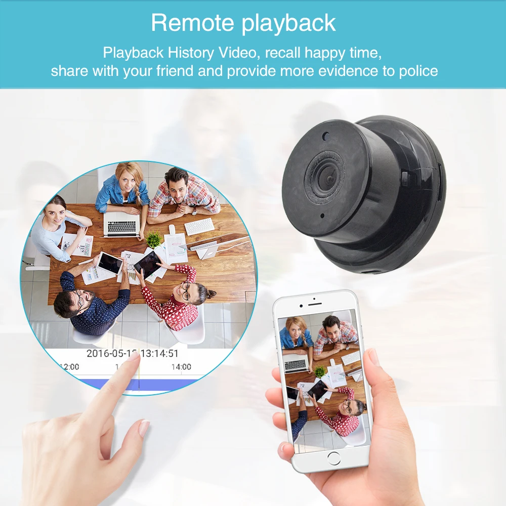 Беспроводная мини-камера видеонаблюдения с поддержкой Wi-Fi | Безопасность и