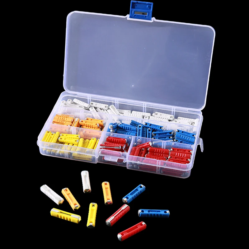 

200 шт. 5 видов керамических предохранителей электрические континентальные предохранители набор в ассортименте 5A 8A 16A 25A 40AMP для двухколесног...