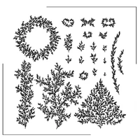 wreath with leaves clear stamps scrapbooking crafts decorate photo album embossing cards making clear stamps new