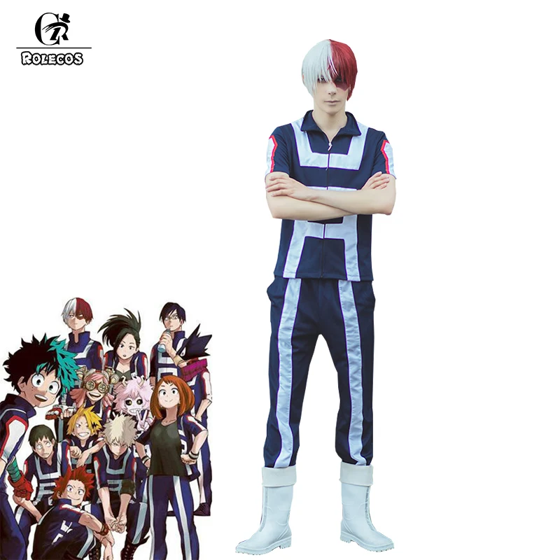 ROLECOS Anime MHA Cosplay Costume Members Gym Suit High School Uniform BNHA Sports Outfit