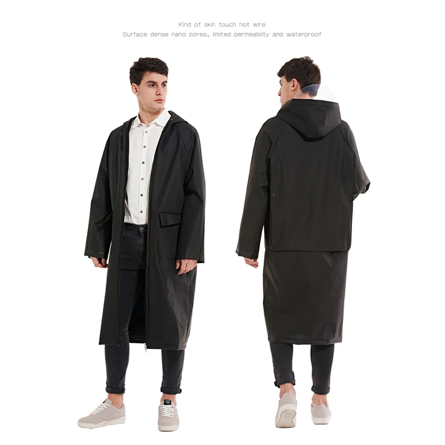 ПВХ прозрачные плащ Женщины Водонепроницаемый пончо человек обувь пальто куртки