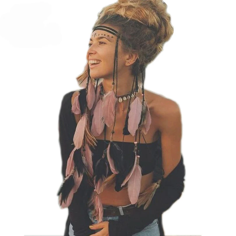 Haimeikang праздничный головной убор ручная работа головная повязка с перьями