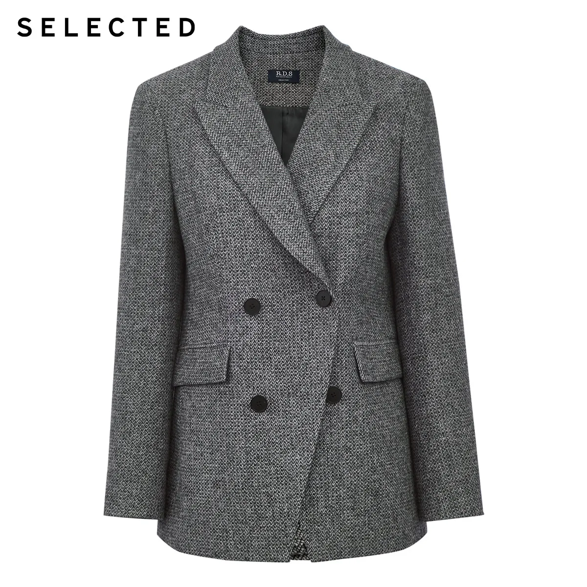 

SELECTED Women's Woolen Straight Business Casual Wool Blazer R|419408504