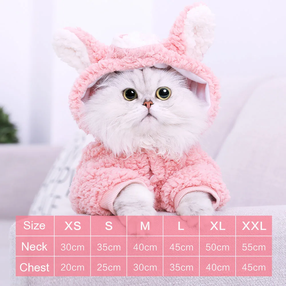 Pink HOOPET кошка одежда для собаки из флиса Щенок Чихуахуа Одежда зимнее пальто костюм для маленьких средних собак кошек - Цвет: Pink