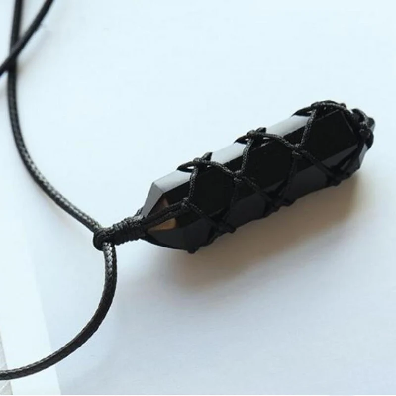 Натуральный обсидиановый маятник нефритовая подвеска ювелирные изделия