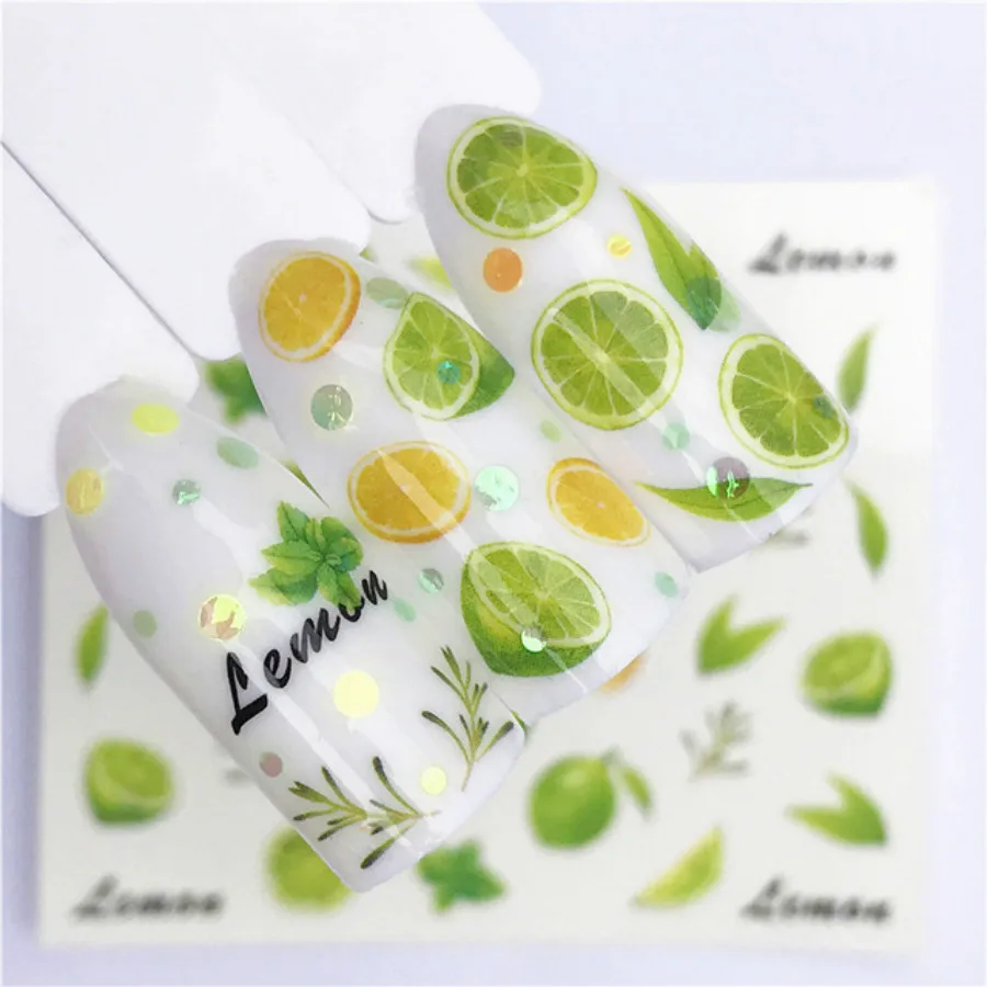 

1@# 1Pcs Lime Fruit Christmas Gel Nail Polish Manicure Semi Permanent UV LED Gel Varnish Soak Off Nail Art Fashion Charm Women