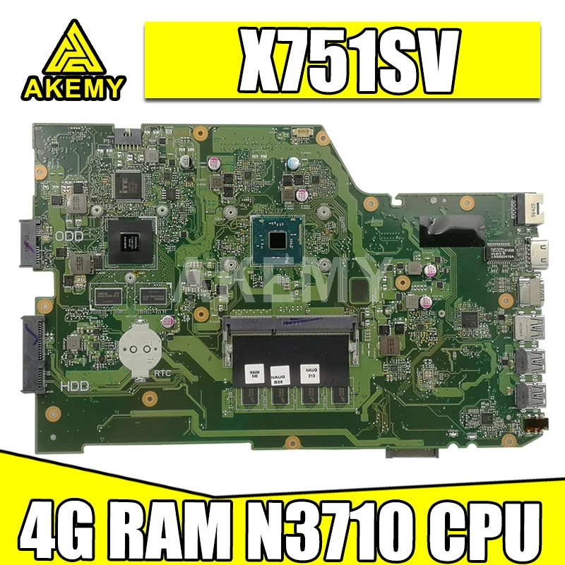 

90NB0BR0-R01100 для ASUS X751SV X751SJ X751S материнская плата для ноутбука 4G/N3710/3700 ЦП GT940M