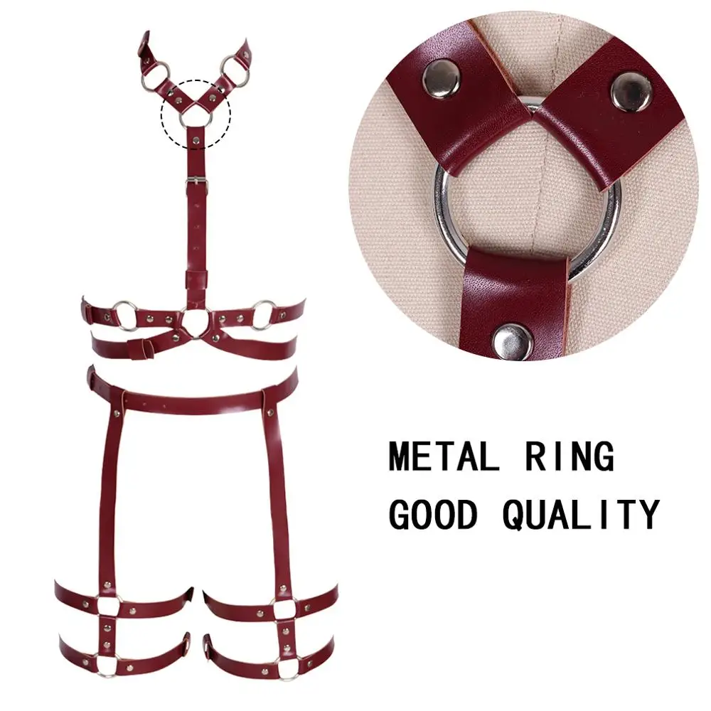 

Body Harness Leather Belt Bra Fashion Cage Top Chest Night Clubs Rave Sexy Lingerie Harajuku Punk Full Body Strap Suspender
