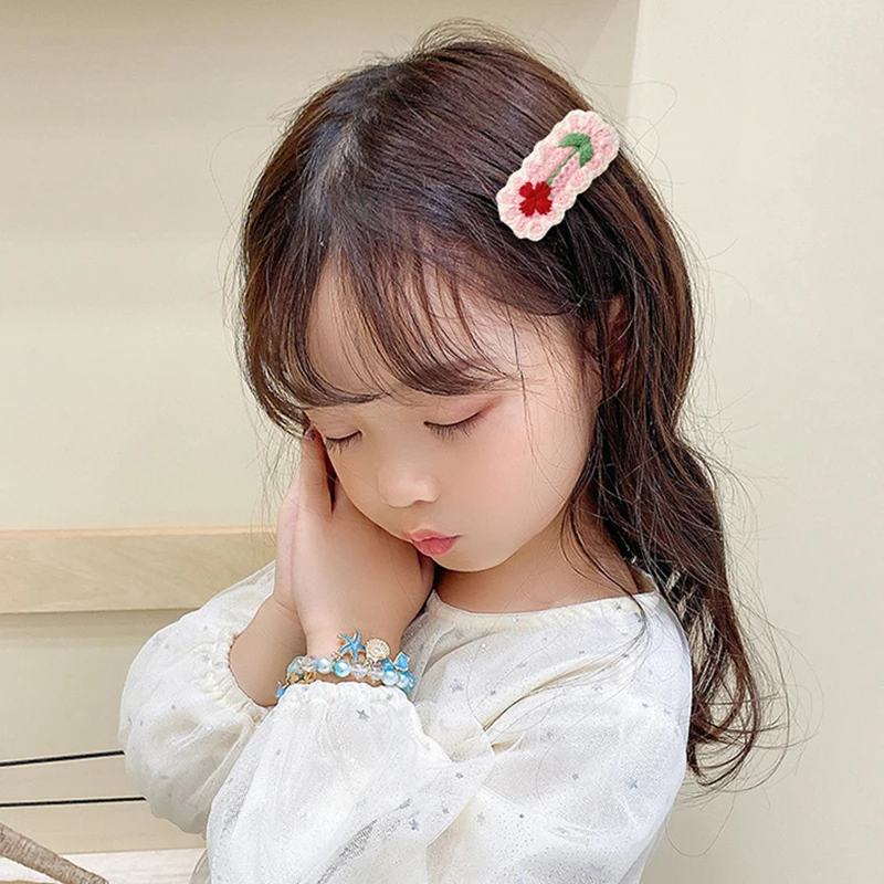 HZ 2020 осень зима очаровательные Красочные шерстяные вязаные заколки для волос с