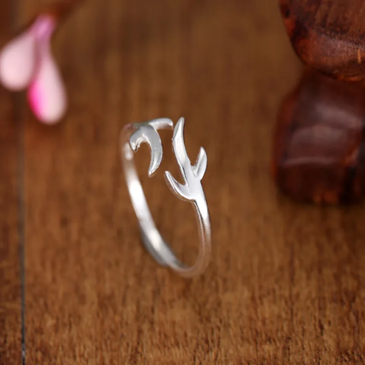 Оригинальные 100% винтажные серебряные кольца в виде ветки для женщин и девушек