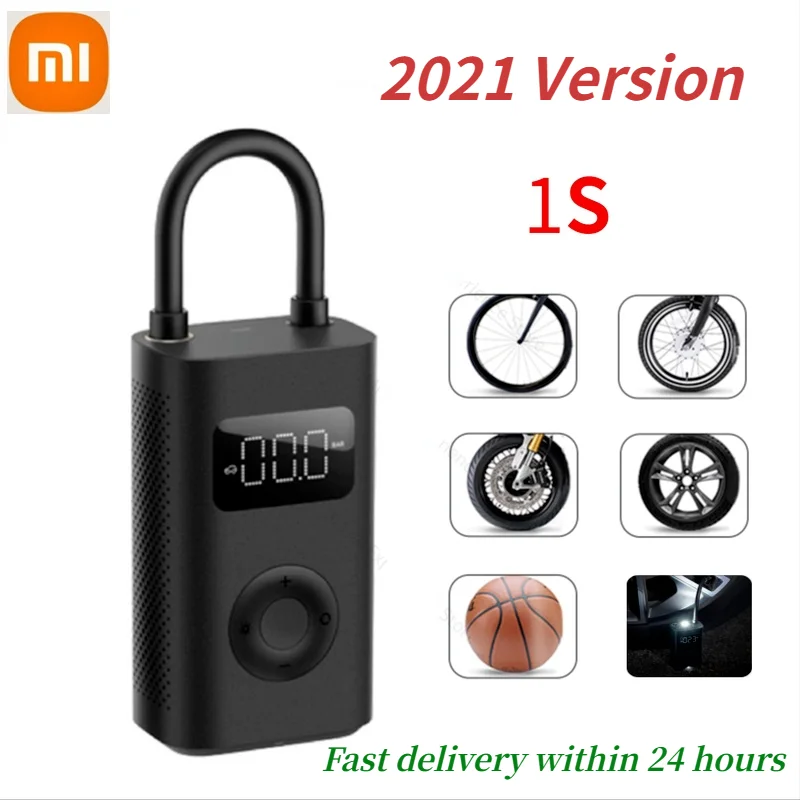 

Оригинальный портативный воздушный насос Xiaomi Mijia 1S, воздушный насос, датчик шин Mi, подходит для мотоцикла, автомобиля, футбола