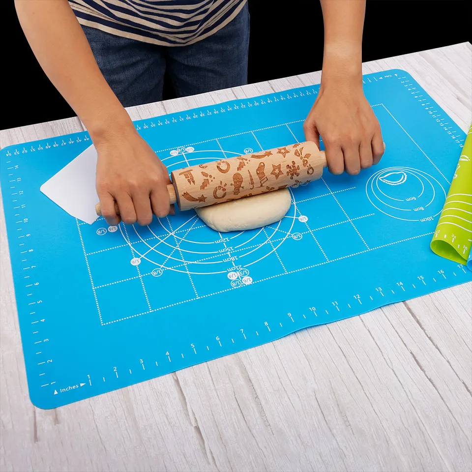 

Silicone Kneading Dough Mat with Scale Non-stick High Temperature Resistance Cake Board Soft Rolling Dough Pad Pastry Tool