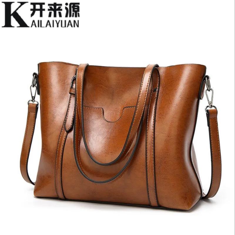 

100% натуральная кожа женские сумки 2021 новая классическая портативная большая сумка на плечо Темпераментная Женская Сумка-тоут