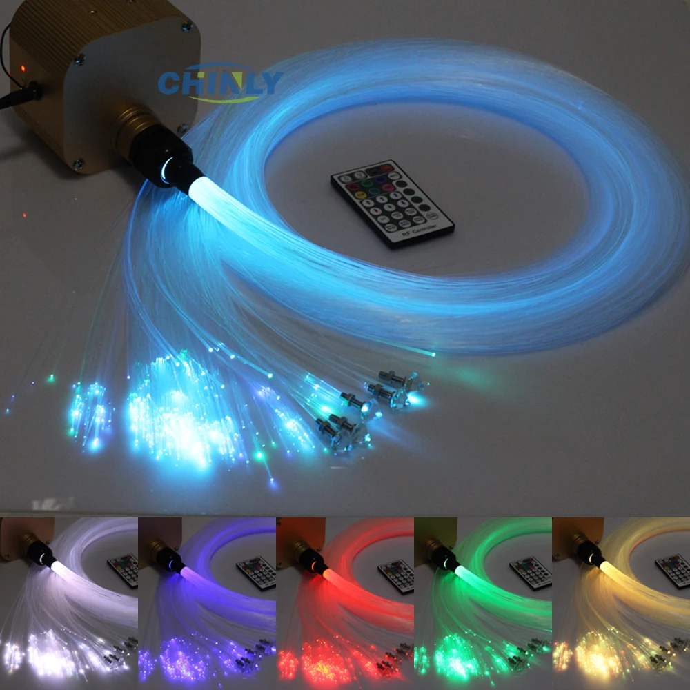 Оптоволоконный светильник Meteor TWINKLE Effect RGBW Smartp APP RF светодиодный оптоволоконный 450