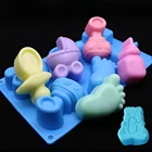 1 шт. форма для выпечки тортов силиконовая детское транспортное средство для ног Медведь Бутылка форма для желе, пудинга шоколадный торт с козырьком, декорированные торт Кухня Инструменты для выпечки JU0057