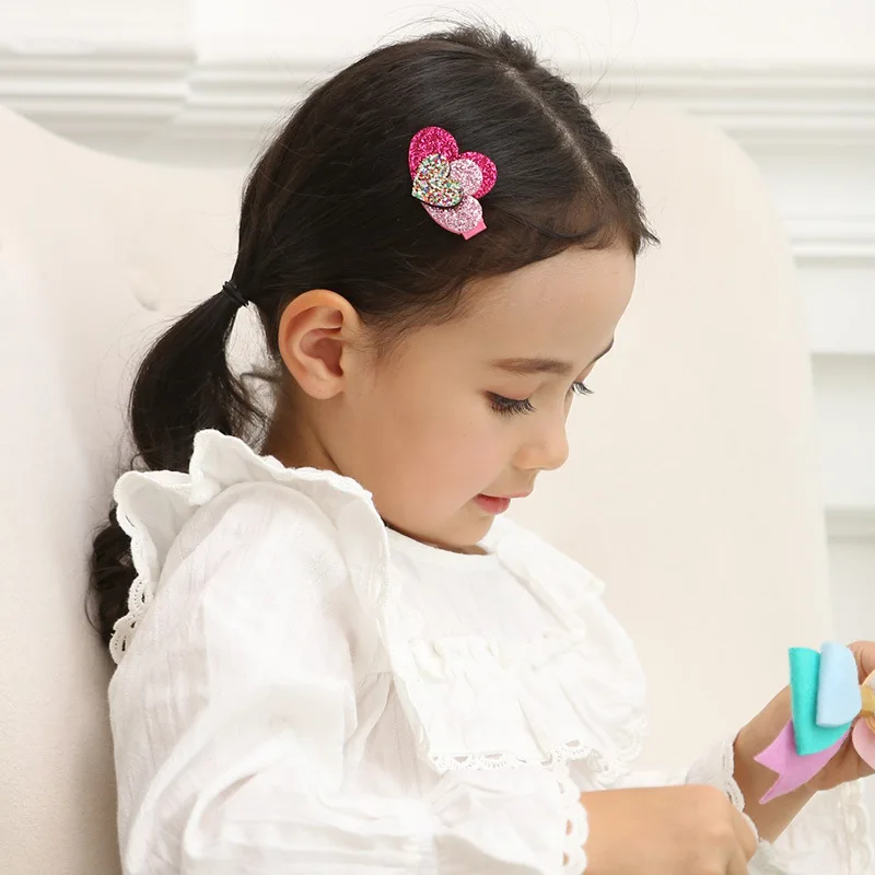 MeryYuer/Модная Детская Тиара заколки для волос девочек фетровые блестящие с