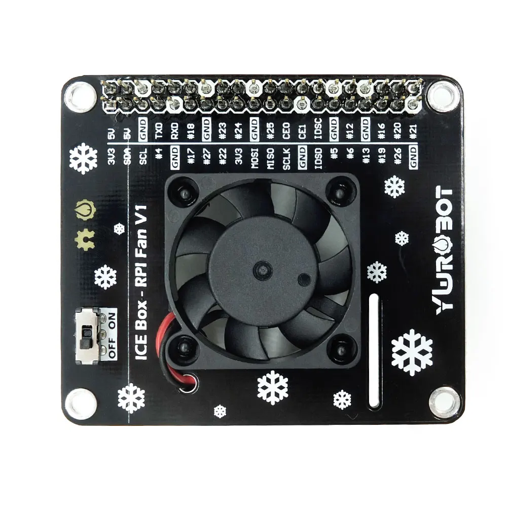 Raspberry Pi 4 вентилятор охлаждения Gpio Плата расширения с прохладным светодиодный
