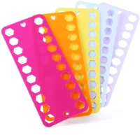 imzay 5 color plastic floss bobbin plastic sewing thread winding plate board card for cross stitch embroidery