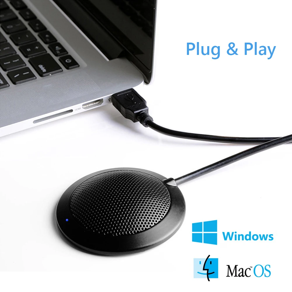 USB C микрофон для компьютера Plug Play 360 градусов всенаправленный пикап конденсатор