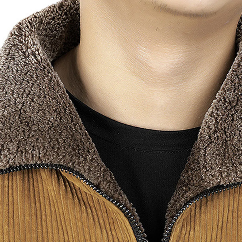 SAGACE Новая модная мужская повседневная куртка Толстая бархатная теплая и удобная