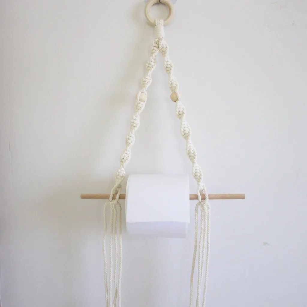 Настенная деревянная полка держатель для рулонной бумаги настенная вешалка в