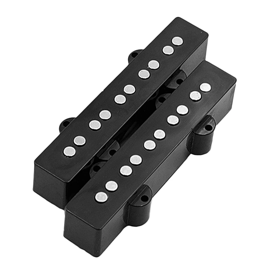 2 Pieces Jazz Bass Guitar Pickups Humbuckers 5 String 100.5x18x19mm Low Noise