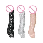 Многоразовые секс-игрушки для мужчин, удлинитель фаллоимитатора 7 дюймов, кольцо на пенис с временной задержкой, имитация головки, секс-шоп