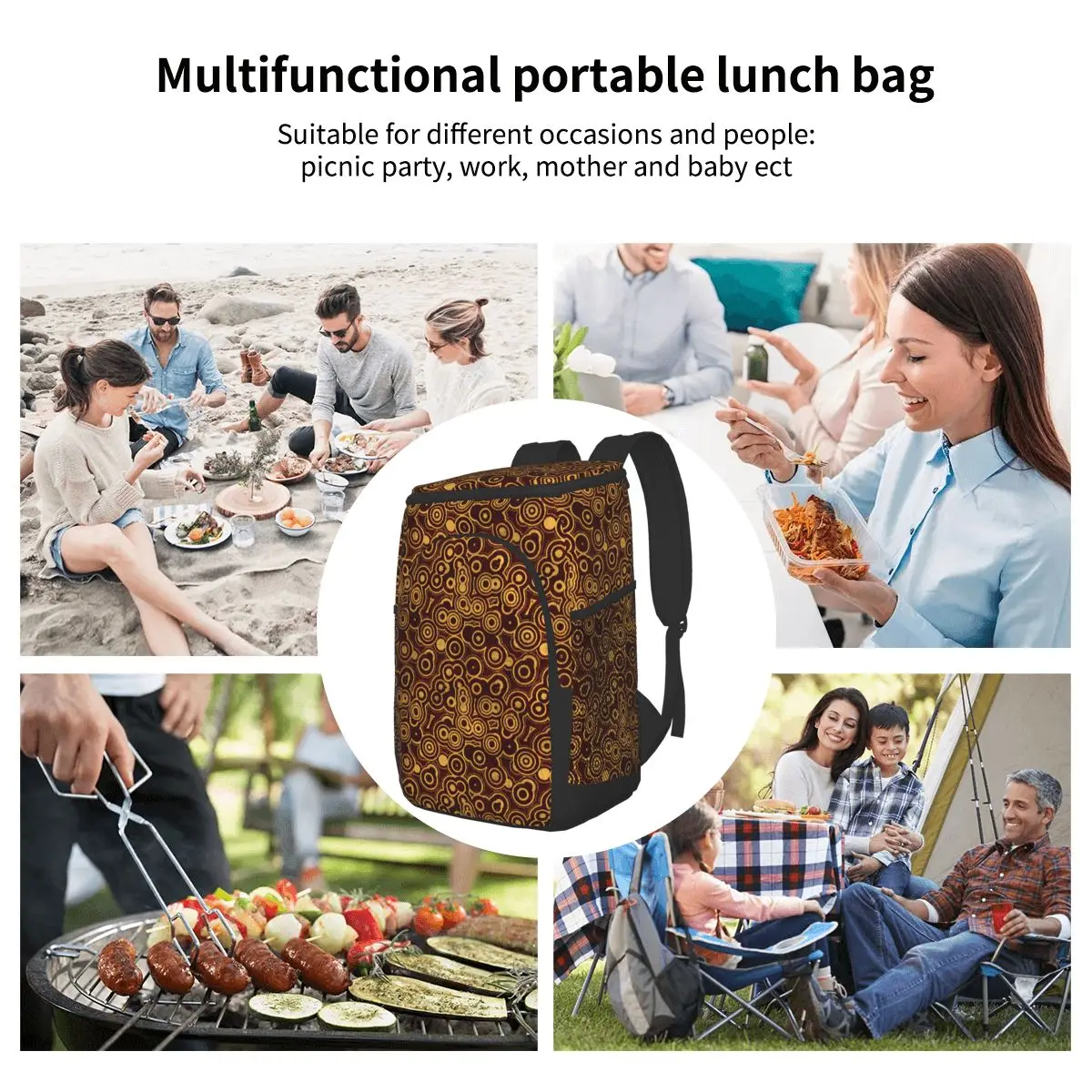 

Cooler Bag Backpack Picnic thermal Food Delivery Ice Thermo Lunch Camping Refrigerator Insulated Pack Accessories Supplies
