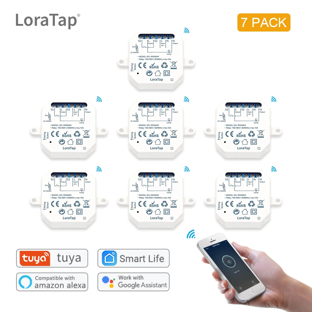 LoraTap умный дом Wifi выключатель светильник Автоматизация 1 Gang 10A таймер DIY работает с