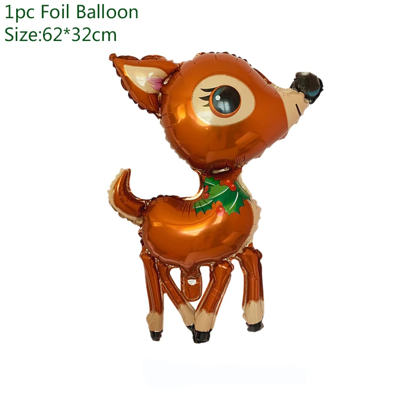 1pc Foil Balloon Украшения для рождественской вечеринки, Рождественский латексный бумажный шарик, баннеры, сделай сам, праздничные вечерние принадлежности, рождественские украшения для дома - Цвет: 1pc Foil Balloon