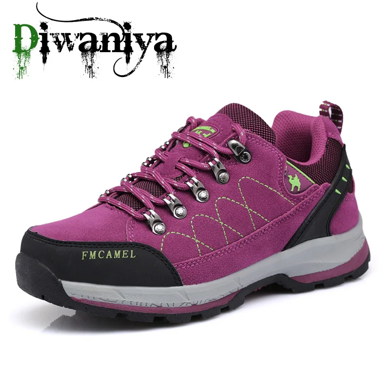 Purple Diwaniya, новинка, Мужская обувь для активного отдыха, дышащая сетка, походная обувь, лето-осень, нескользящая, прочная,, Мужская походная обувь для путешествий - Цвет: Purple