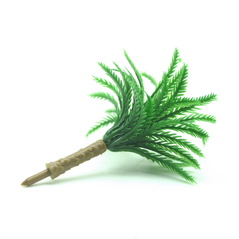 

50pcs 6cm height model palm trees toys scale miniature coconut plants for diorama seashore rainforest scene making layout kits