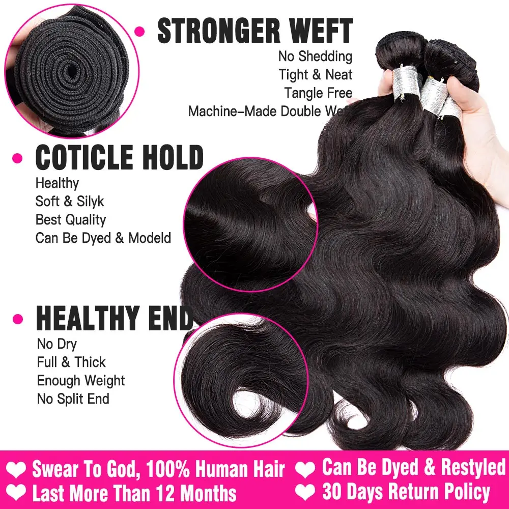 Волнистый пучок с 4x4 кружевными застежками бразильские волосы волнистые пучки