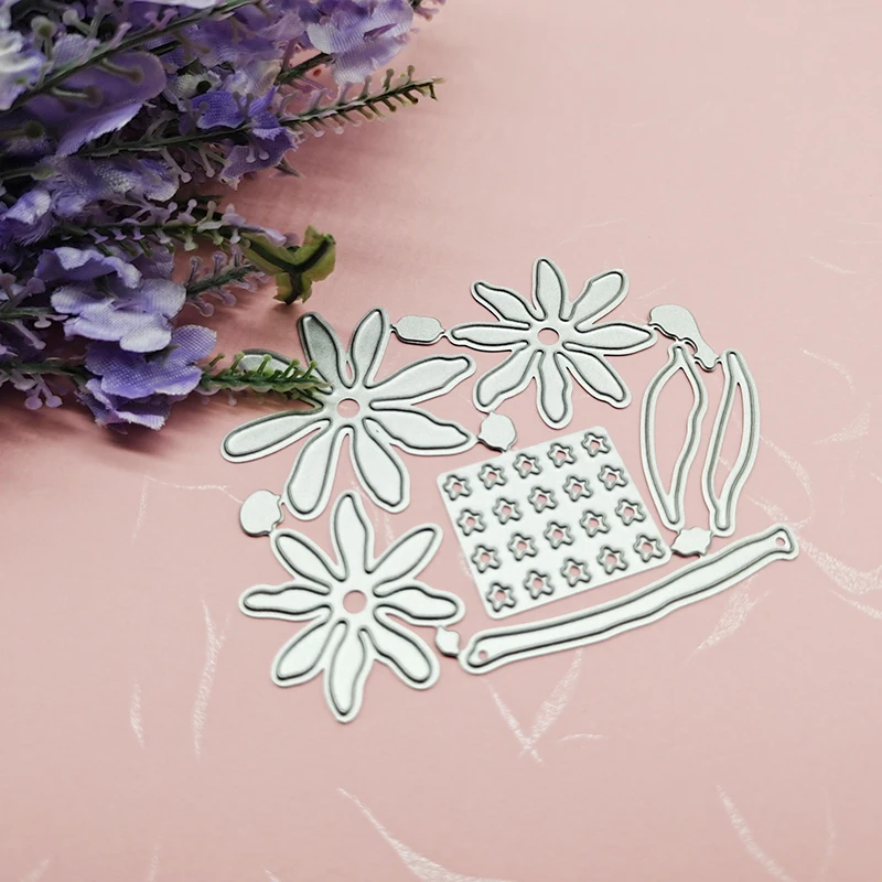 

3PCS/lot Flowers Metal Cutting Dies Stencil Die Cut Scrapbooking Craft Stamps