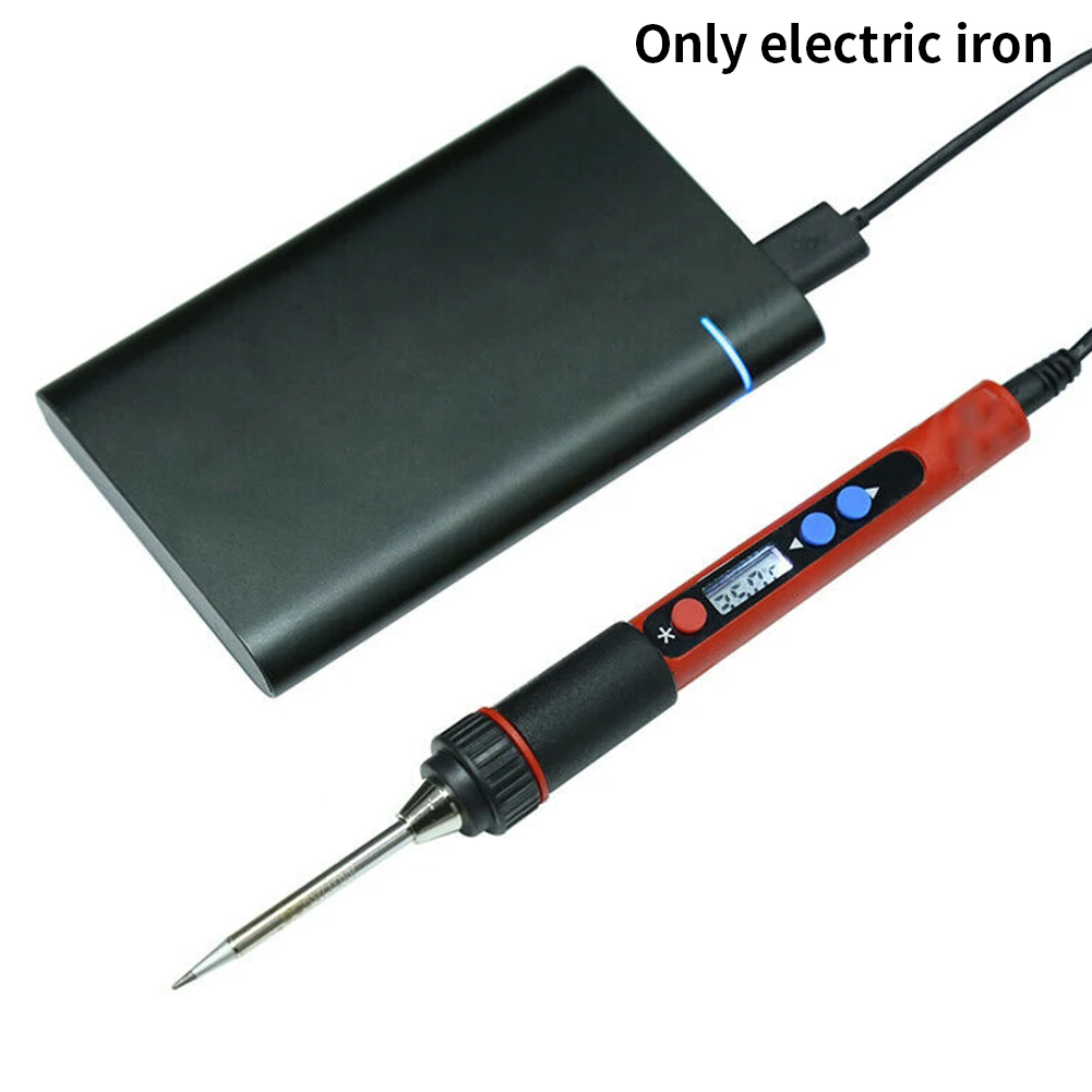 

PX-988 Portable Repair USB Electric Soldering Iron Adjustable Tool Mini Touch Switch Welding LCD Tip Non Slip Stainless Steel