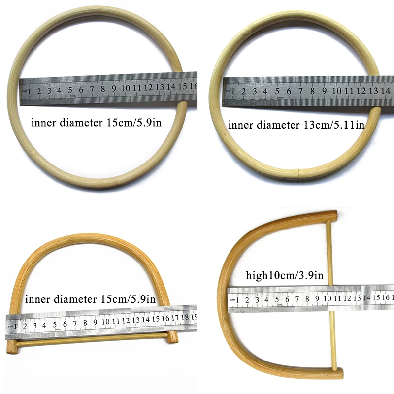 1 шт. D/круглая бамбуковая ручка для сумок | Багаж и сумки