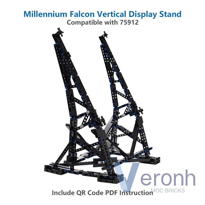 

MOC 407 Pcs Millennium Toys Falcon Vertical Building Blocks Display Stand Compatible with 75192 Set Ultimate Collector's Model