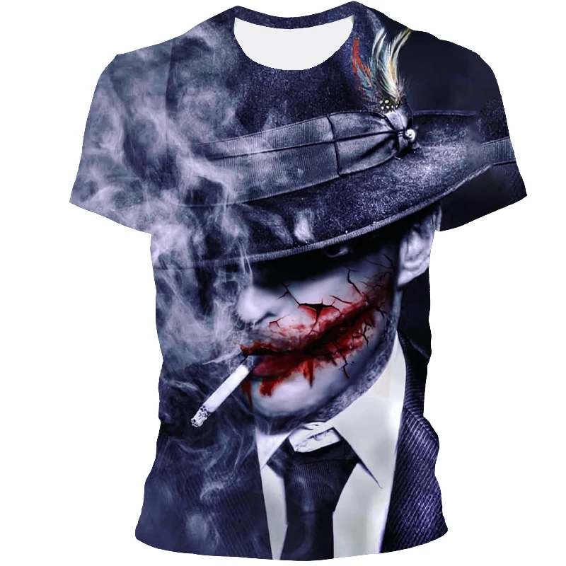 

Hot sale clown 3D printed t-shirts for men and women in 2021 clown face t-shirts 3d clown short-sleeved interesting t-shirt tops
