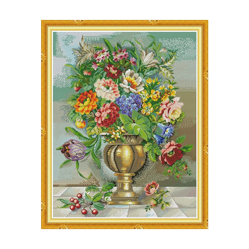 Joy Sunday картина маслом цветы вышивка крестом цветы наборы для вышивания наборы Сделай Сам Рукоделие Aida холст DMC Вышивка крестом иглы