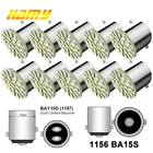 10 шт. Автомобильный светодиодный светильник P215 Вт PY21W 1156 Ba15s 1157 BAY15D указатель поворота 12 В 22 SMD 7000K белый Автомобильный задний тормоз стояночный фонарь