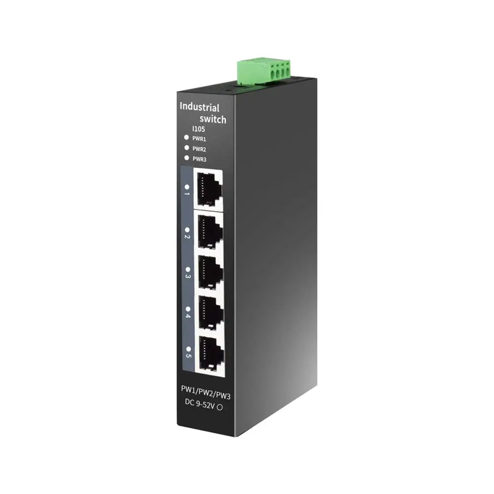 Промышленный Коммутатор Ethernet с 5 сетями 10/100 Мбит/с порт Base-T DIN IP40 безвентиляторный