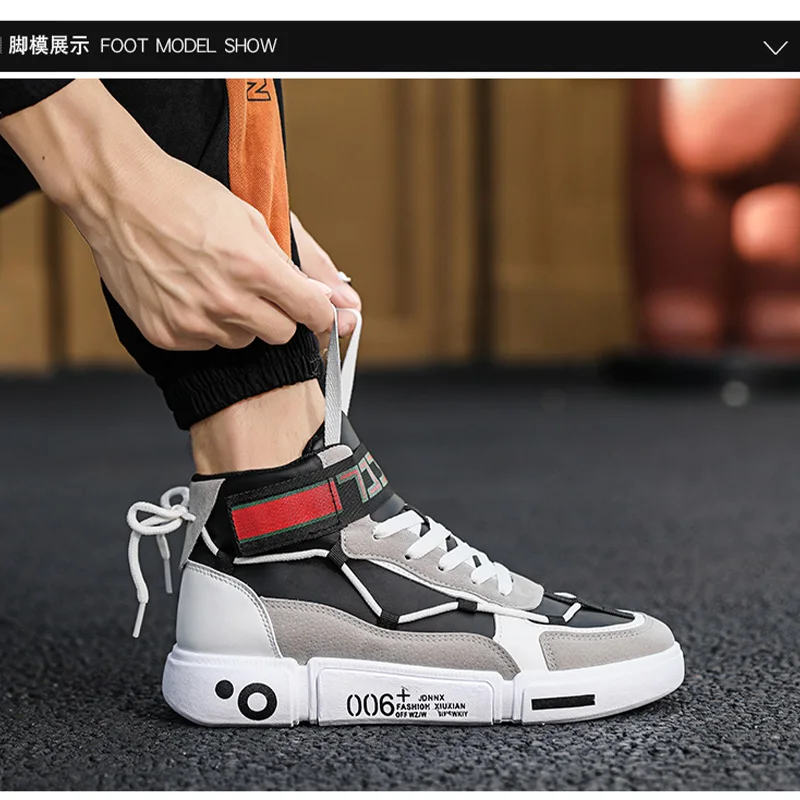 

Men's high top lace-up running shoes, running, walking and fitness shoes