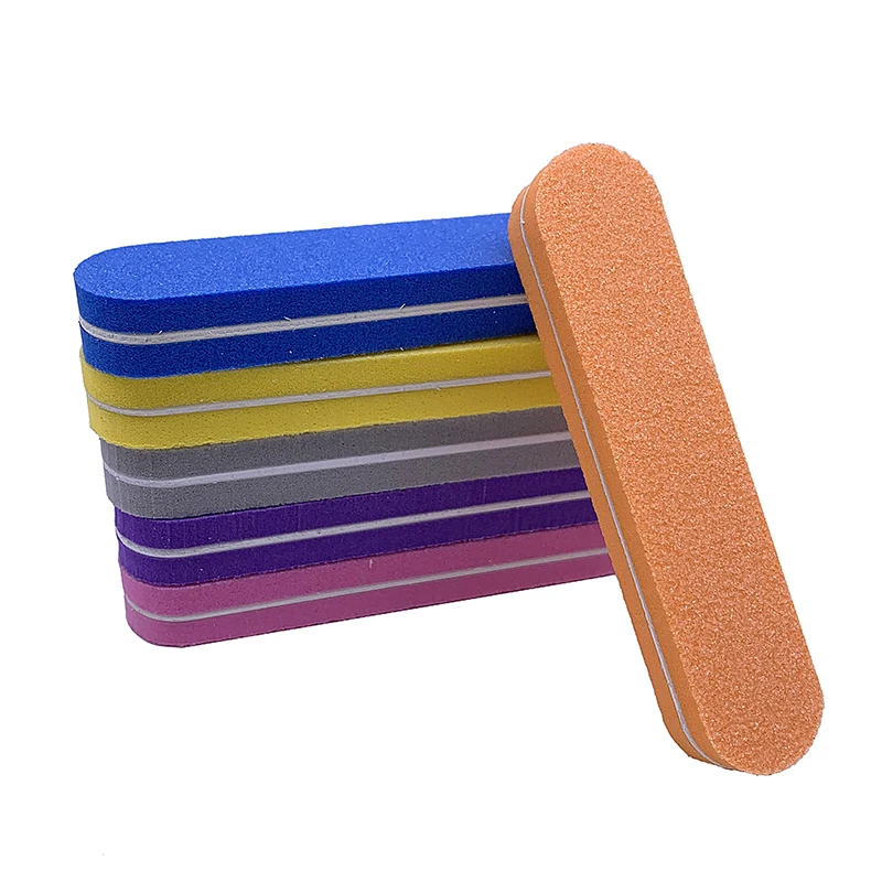 20Pcs/lot Nail File 100/180 Emery Board Sandpaper Nails Buffer Glitter Cuticle Remover Accessoires Professional Manicure Tool | Красота и